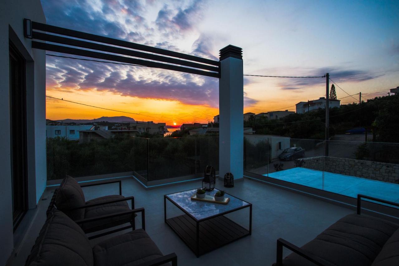 Avrilia Seaside Villa Heated Pool Almirida Exterior foto
