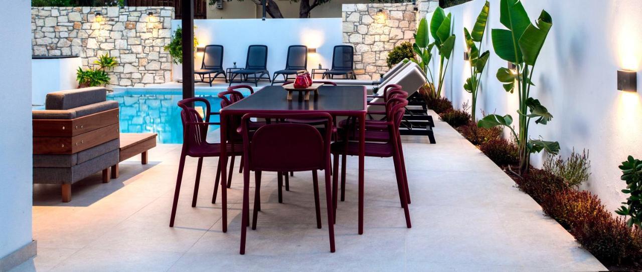 Avrilia Seaside Villa Heated Pool Almirida Exterior foto