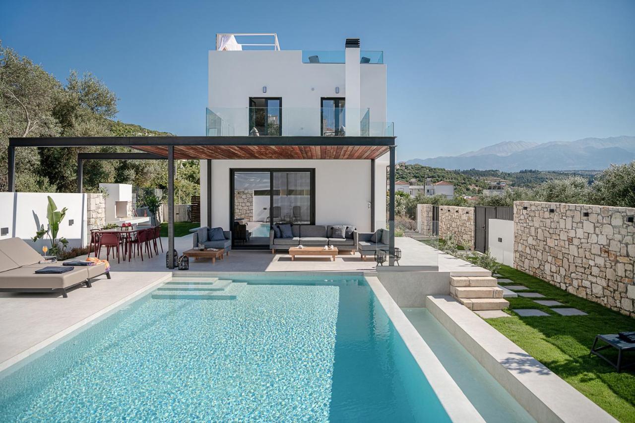Avrilia Seaside Villa Heated Pool Almirida Exterior foto