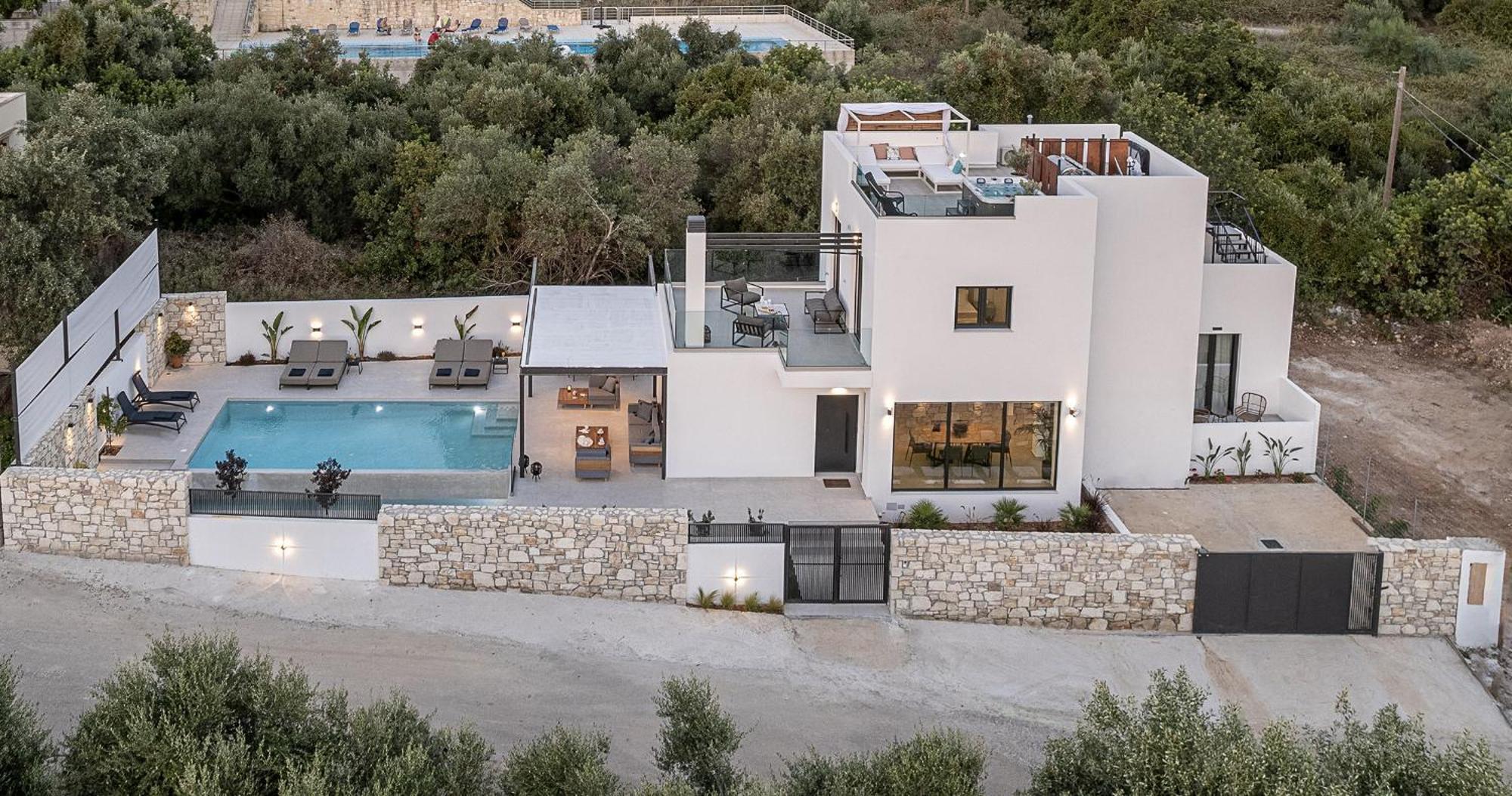 Avrilia Seaside Villa Heated Pool Almirida Exterior foto