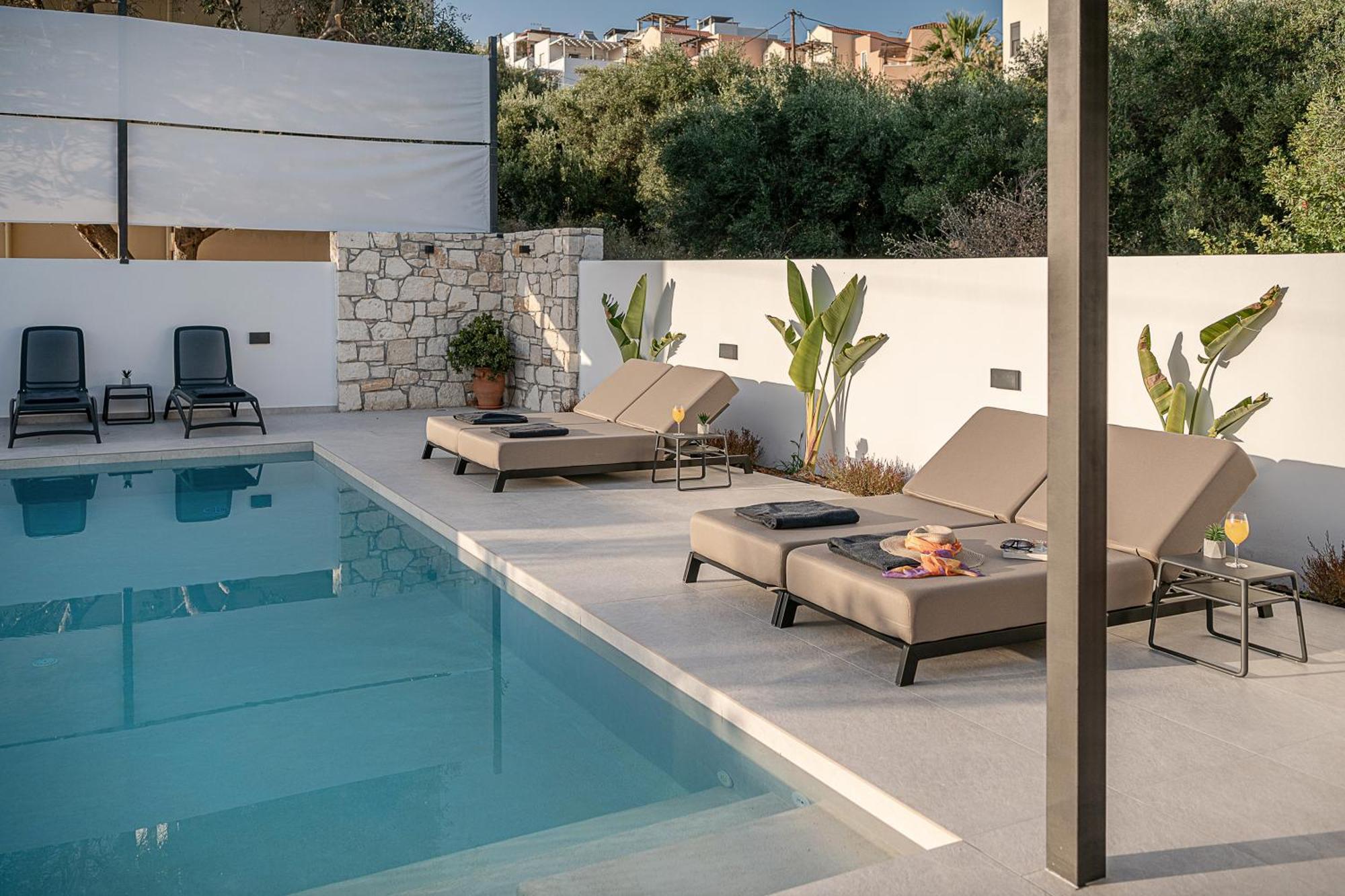 Avrilia Seaside Villa Heated Pool Almirida Exterior foto