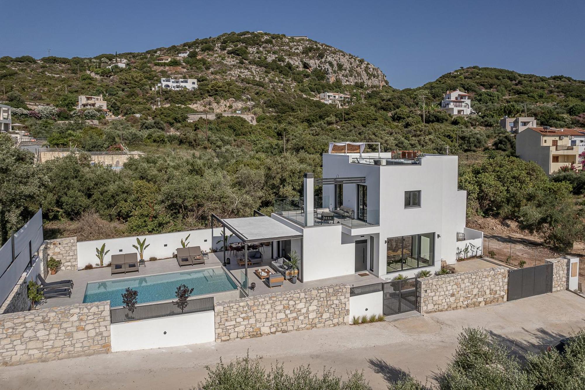 Avrilia Seaside Villa Heated Pool Almirida Exterior foto