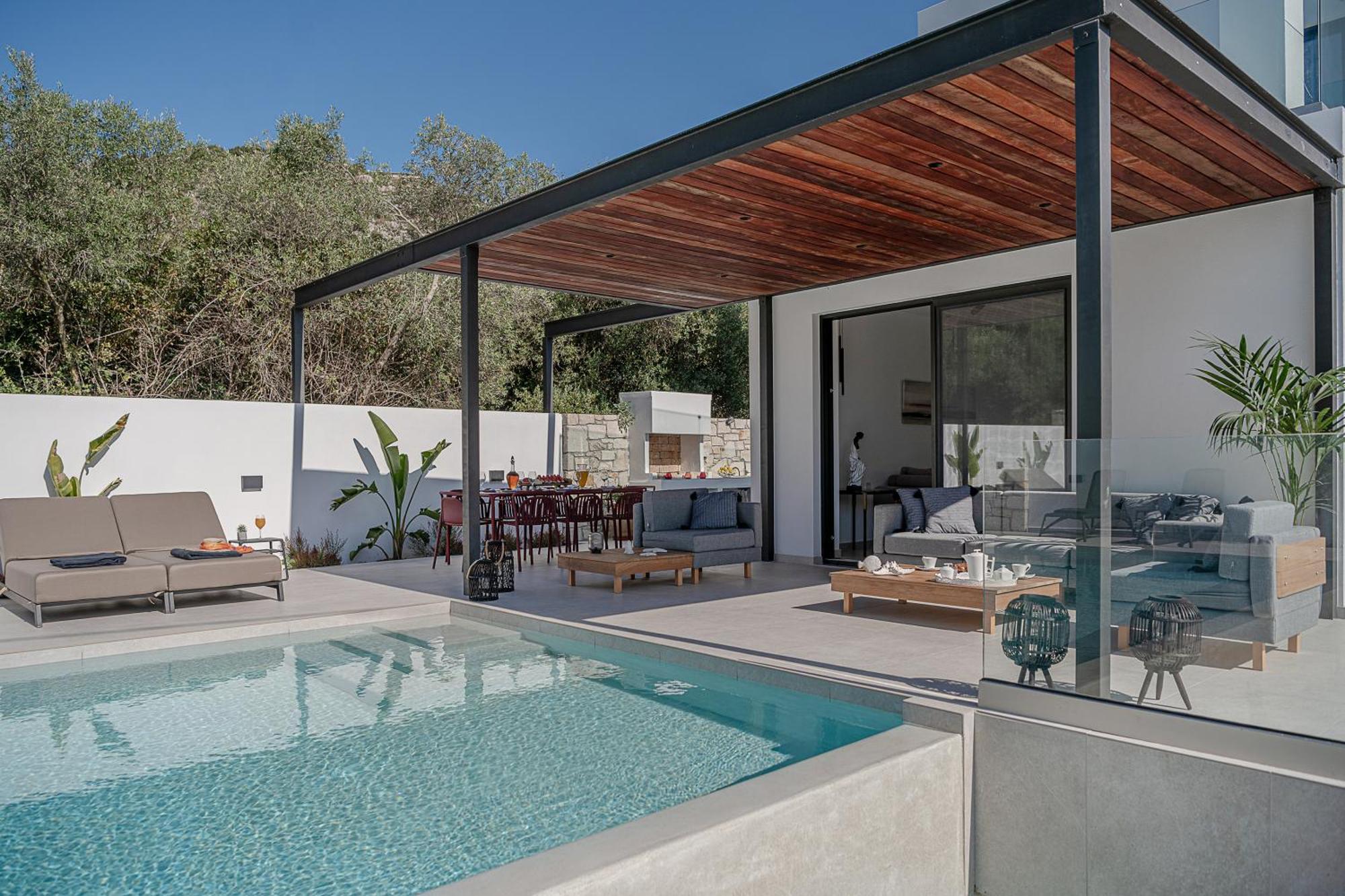 Avrilia Seaside Villa Heated Pool Almirida Exterior foto